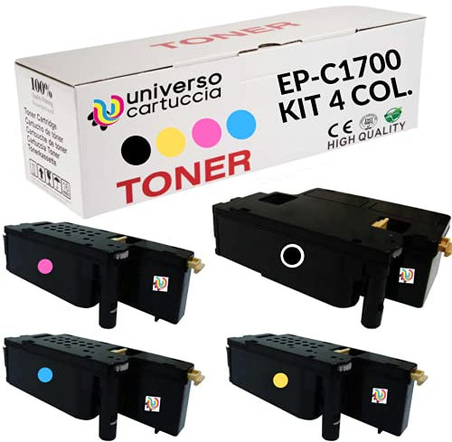 4er Set Premium Toner kompatibel für Epson AcuLaser C1700, C1750N, C1750W, CX17, CX17NF, CX17WF