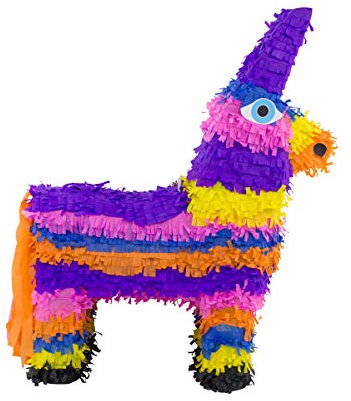 Folat 60920 - Pinata Esel, 57 x 37 cm zum Befüllen mit Süßigkeiten und Geschenken | perfekt für den Kindergeburtstag, Geburtstag ALS Geschenkidee oder für die Hochzeit.