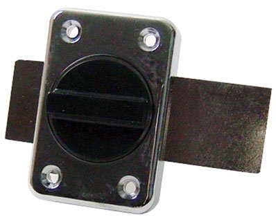 Verrou targette à voyant chromé - 45 mm - Vachette