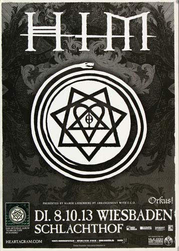 HIM - Tears On Tape, Wiesbaden 2013 » Konzertplakat/Premium Poster | Live Konzert Veranstaltung | DIN A1 «