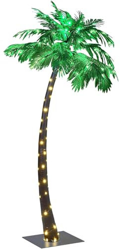 Lightshare 7 Feet Lighted Palm Tree, 96LED Lights, Decoration For Home, Party, Christmas, Nativity, Pool