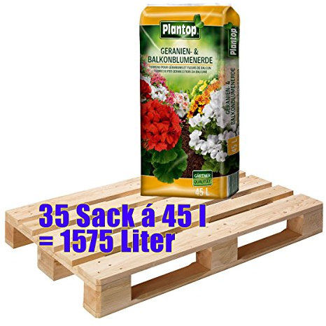 Geranien- und Balkonblumenerde PLANTOP 35 Sack mit je 45 Liter = 1575 Liter Geranienerde