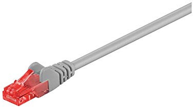 Goobay 68434 CAT 6 Patchcable, U/UTP, Grey, 0.5m Cable Length