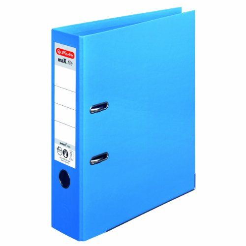 Herlitz Ordner maX.file protect A4, 8 cm mit Einsteckrückenschild, hellblau