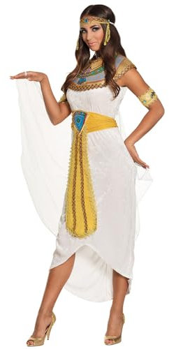 Boland - Erwachsenenkostüm Ägyptische Göttin Anuket, Set für Damen, Stirnband, Kragen, Umhang, Kleid, Gürtel und Armbänder, Mottoparty, Karneval, Verkleidung