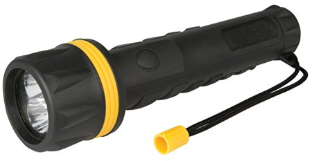 Silverline 225952 LED-Taschenlampe mit Gummikörper 3 Stck. D-Batterien