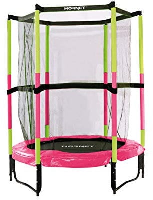 Hornet Kindertrampolin Jump In - Trampolin mit Sicherheitsnetz - 140 cm, pink - 65609