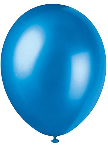 Unique Party - 56882 - Paquet de 50 Ballons Nacrés en Latex - 30 cm - Bleu Cosmique