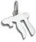 Kettenanhänger hebräisches Chai Symbol 15 x 14 mm Silber 925 inkl. kleiner Schmuckbox