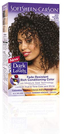 Dark and Lovely NATURAL BLACK 372# Fade Resistant Permanent Hair Colour by Dark & Lovely