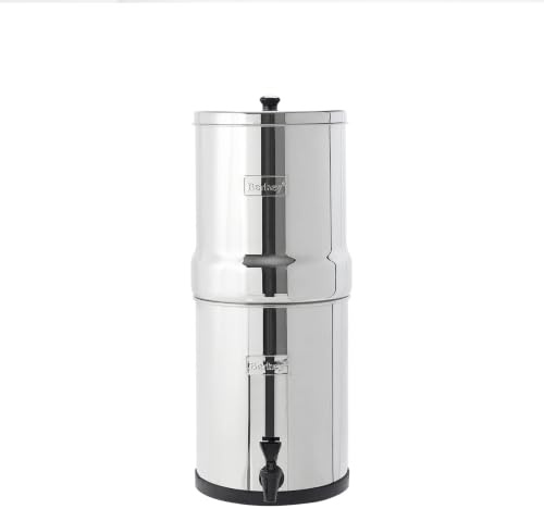 Berkey BT2X2-BB Système de filtre à eau en acier inoxydable avec 2 éléments filtres noirs, 1.5gal