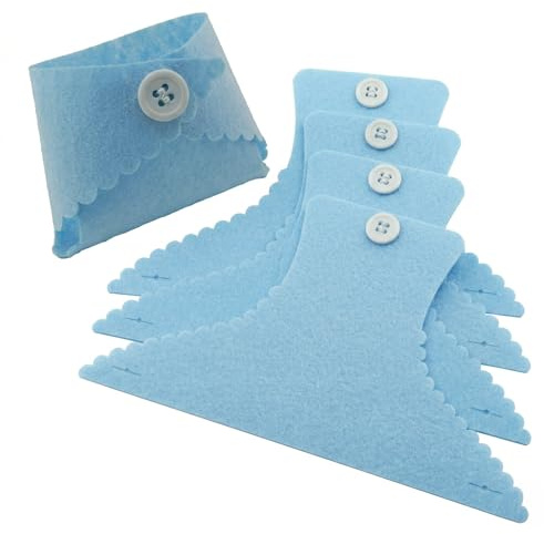 Summer-Ray - Juego de 24 mini bolsas de fieltro para pañales de ducha de bebé