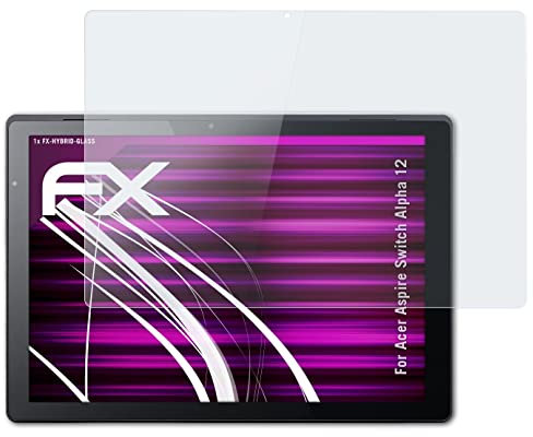 atFoliX Glasfolie kompatibel mit Acer Aspire Switch Alpha 12 Panzerfolie, 9H Hybrid-Glass FX Schutzpanzer Folie