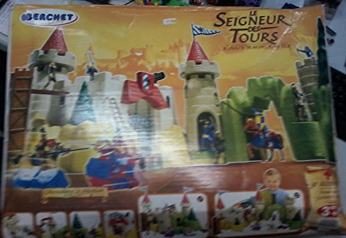 Berchet 210100 - Magic Castle, Große Ritterburg inkl. Wachtüme, Felsen, Turnier-Reitern, 30 Teile