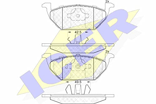 Icer Brakes 181338 Bremsbelagsatz, Scheibenbremse