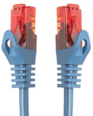 BIGtec 50m LAN Kabel Netzwerkkabel Patchkabel High Speed Ethernet blau kompatibel zu Cat 5 Cat 6 Cat 7 Cat 8 Switch Router Modem Patchpannel Access Point Patchfelder