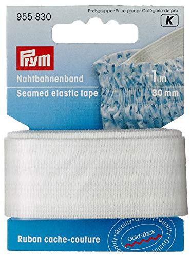Prym Seamed Elastic Tape 30 mm Natural White