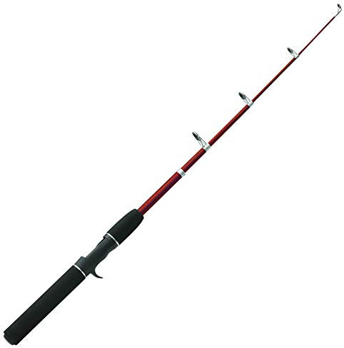 Zebco Z-Cast Casting Canna da pesca, estensibile da 43,2 cm a 1,5 m, canna da pesca telescopica durevole in vetro Z, comoda impugnatura in EVA, guide ad anello antiurto, potenza media, rossa