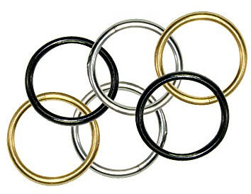 Seamless Segment Rings - 4 Pairs Anodized Titanium - Perfect for Eyebrow, Lip, Nose, Tragus Piercings by BodyJewelryOnline