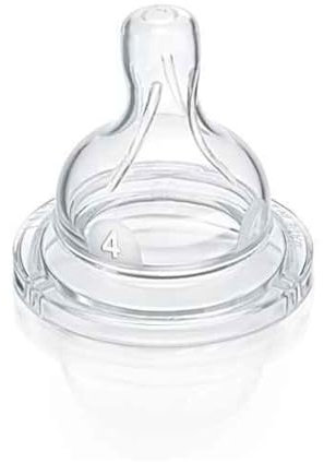 Philips Avent Fast Flow BPA-Free Nipple, 6 Months (4-Pack), (Pack of 1)