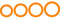 Fiskars Gabarit de découpe Géants, Cercles, 4 tailles différentes, 1003834