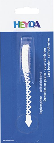 Baier & Schneider Siegelband Papierspitze Herzen, Bandgröße (L x B): 2 m x 8 mm, weiß
