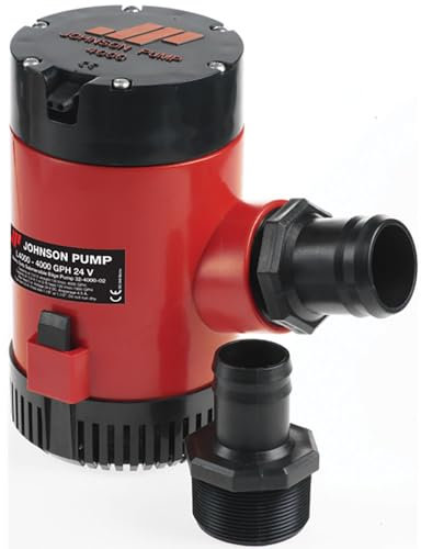 Johnson Pump Bilge Pump Bomba de achique HD 24V 4000 GPH, sin Color