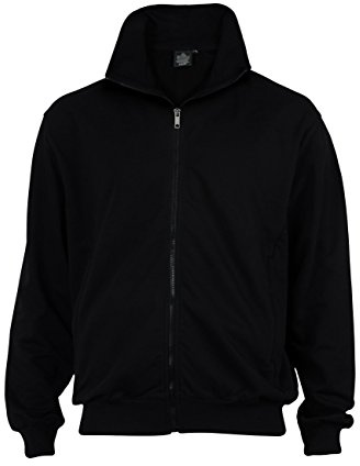 Ahorn Stehkragen-Jacke Übergröße schwarz Sportswear, XL Größe:4XL