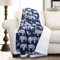 Lush Decor Elefant Parade Sherpa Überwurf, 152,4 x 127 cm Marineblau