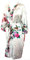 CCCollections Kimono motif paon et fleurs, lingerie, nuisette, robe de chambre, demoiselle d'honneur, enterrement de vie de jeune fille (Blanc (White)), taille unique