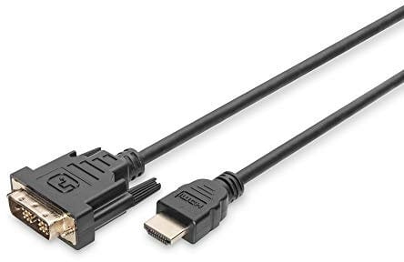 DIGITUS Cable Adaptador HDMI Premium - Tipo-A a DVI-D (18+1) - Full HD - 2 m - Compatible con PC, monitor, proyector