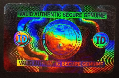 Hologramm-ID-Overlays, selbstklebend, 0,05 mm, 100 Stück