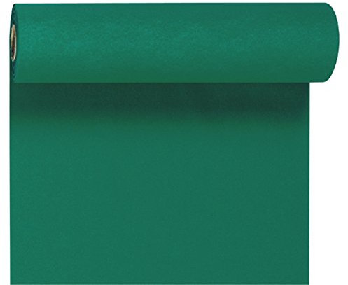 Duni Tête-à-Tête-Tischläufer aus Dunicel alle 120 cm perforiert, Uni jägergrün, 40 x 2400 cm