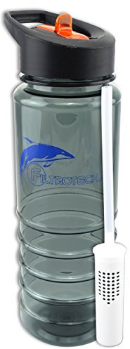 Trinkflasche mit abnehmbarem Aktivkohlefilter. Wasserflasche Filter Flasche aus Tritan