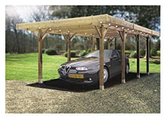 SOLID SUPERIA Carport Bois 500 x 500 x 273 cm S7723