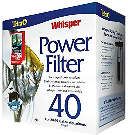 Tetra Whisper Power Filter 40 galloni, Tranquillo 3-Stage Acquario filtrazione