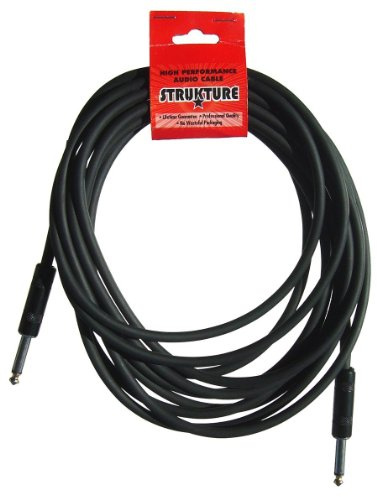 Strukture Instrument Cable, 1/4, Black, 18.6' (SC186R)