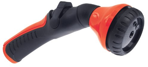 Dramm One Touch Shower & Stream Hand Held Sprayer with with Thumb Control Water Flow, Shower is Soft Enough for Plants, Stream is Powerful Enough for Muddy Sidewalks, Red