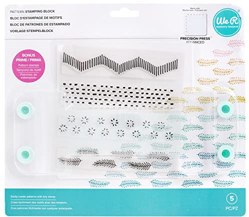 We R Memory Keepers 660580 0633356605805 Zubehör Stamping-Muster Stempelblock (5 Stück), Gummi