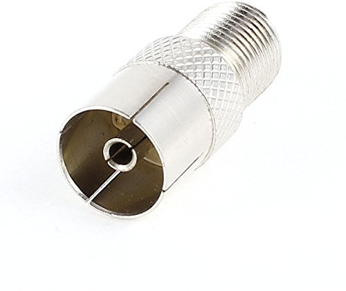 sourcing map Coaxial Cable Connector, PAL Female to F Type Female Jack RF Coax Adapter TV Cable Converter, Coax rf Extension Jack Plug Couplers for Antenna CATV TV FM
