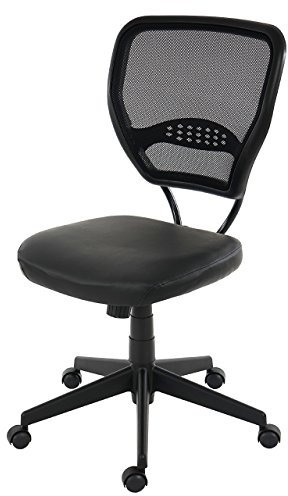 Mendler Profi-Bürostuhl Seattle, Chefsessel Drehstuhl, 150kg belastbar, Kunstleder - schwarz ohne Armlehnen