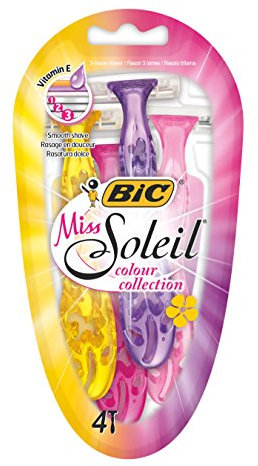 BIC Miss Soleil Maquinilla Depilar Desechable , Paquete con 4 Cuchillas