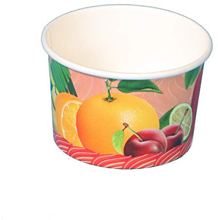 Pro DP Eisbecher aus Hartpapier Pappe Pappbecher für Eiskrem Einweg Eisbecher verschiedene Größen 1000-2000 Stück (520ml ⌀110mm 85mm hoch 1000St)