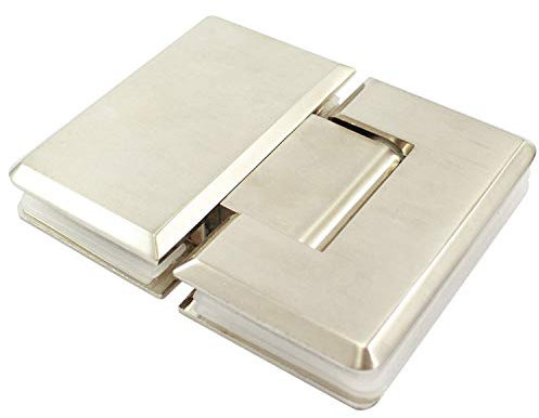 Di Vapor (R) 180 Degree Shower Hinge Door Bracket | Polished Satin Nickel Finish