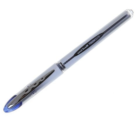 Uni-ball UB-200 Vision Elite Medium Rollerball Pens, 0.8mm Ball, Blue Gel, 12 Pack