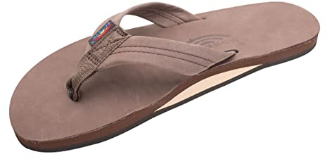 Rainbow Sandals Single Layer Premier Leather Men's Sandal (Expresso) Size 11/12 (XL)