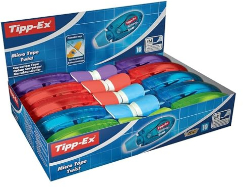 Tipp-Ex Micro Tape Twist Correction Roller with Rotating Cap 5mmx8m Ref 870615 [Pack 10]