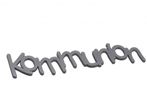 ZauberDeko Kommunion Schriftzug Tischdeko Silber Acryl Schrift Buchstaben Deko Basteln