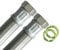 H2O-Flex® DN25 Panzerschlauch 1ÜM x 1ÜM Heizungsschlauch mit Edelstahlgeflecht, Schlauch für Solar Heizung, BHKW und Pumpen für Nutzwasser 500mm