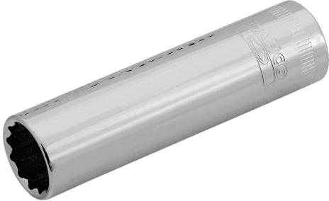 Bahco A7402DM-9 3/8-Inch Bi-Hex Deep Length Socket, Silver, 9 mm